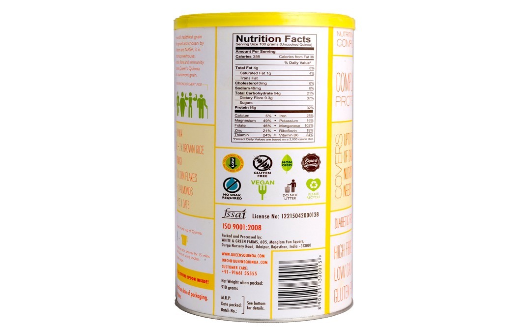 Queen's Quinoa Grain    Tin  910 grams